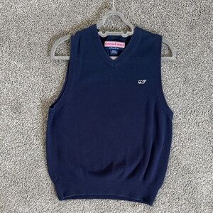 Vineyard Vines boy's Deep Blue V-Neck Sweater Vest